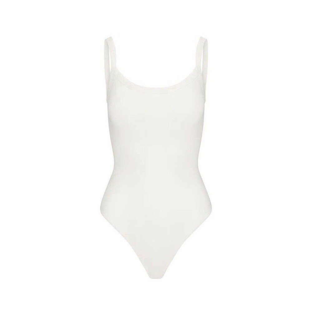 SKIMS COTTON JERSEY SCOOP NECK BODYSUIT